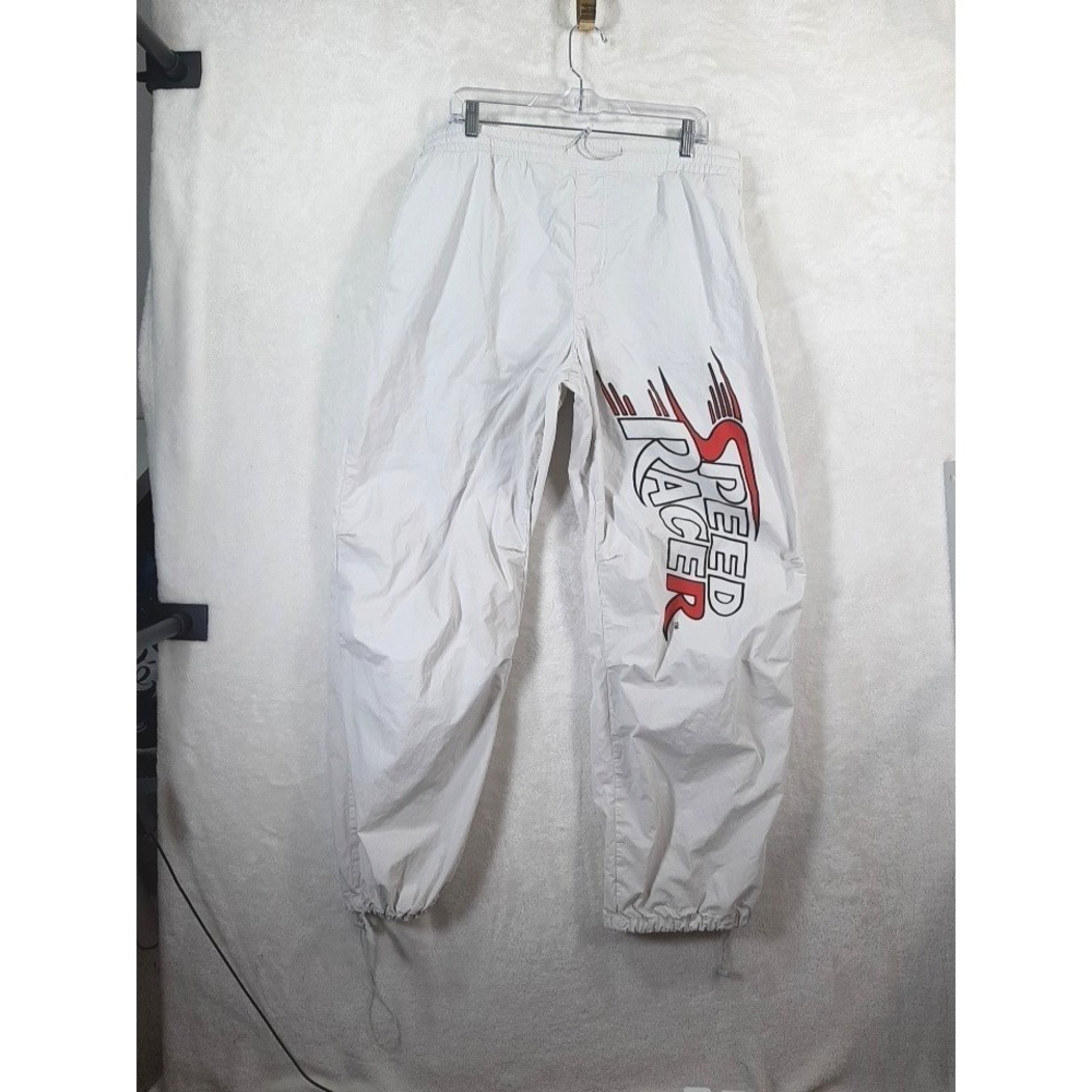 Zara Speed Racer Light Tan 100% Cotton Pants Vintage Anime Graphic Mens L